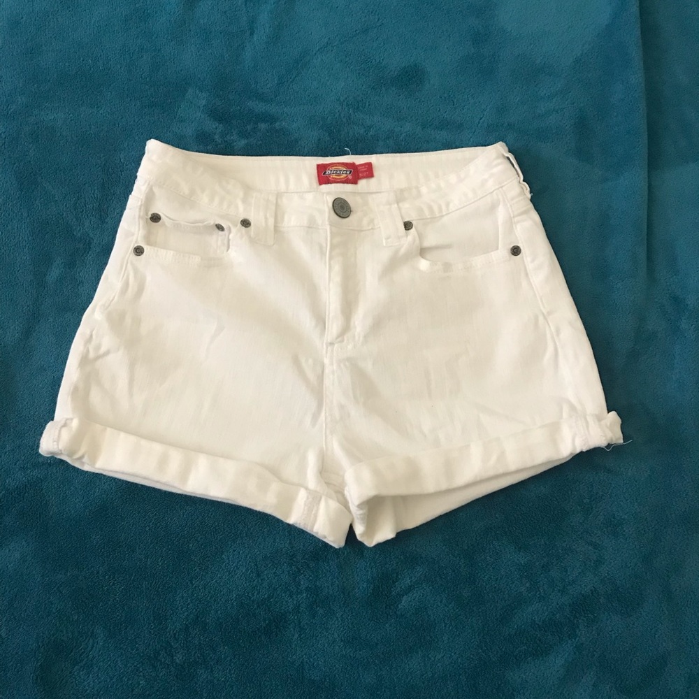 White Dickies Jean Shorts
